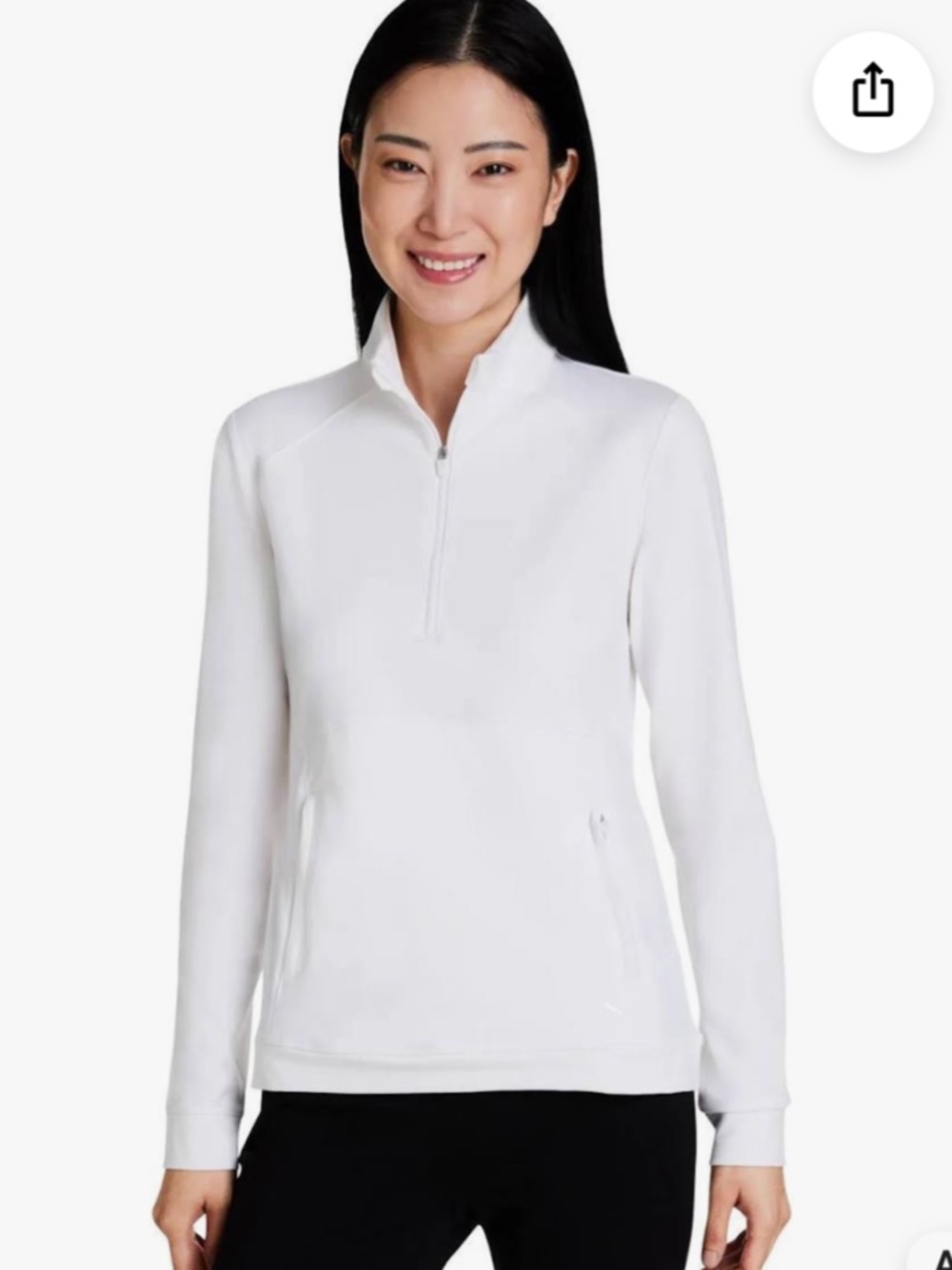 Puma Women's Size M Cloudspun Golf Quarter Zip Long Sleeve Pullover